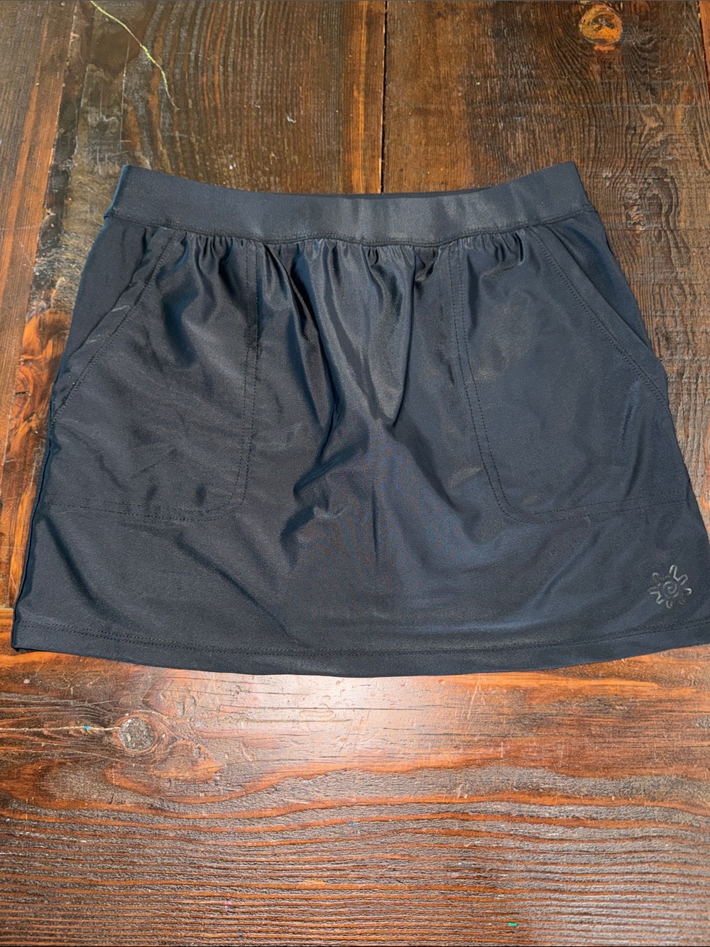 UV Skins Black Athletic Skort with Front Pockets